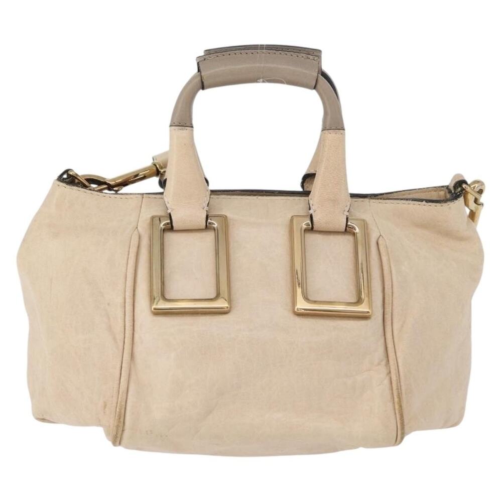 Chloe Leather Etel Handbag Beige